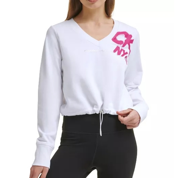 CALVIN KLEIN PERFORMANCE WOMEN CINCHED LOGO CK NY - Picture 1 of 4